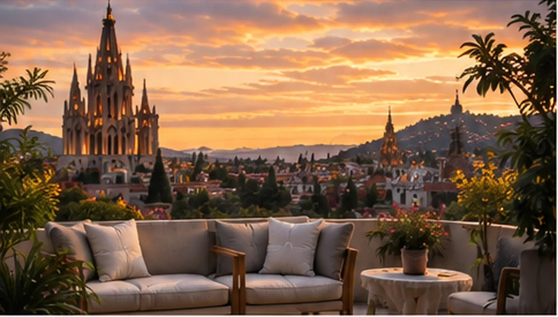 Vista de San Miguel de Allende al atardecer
